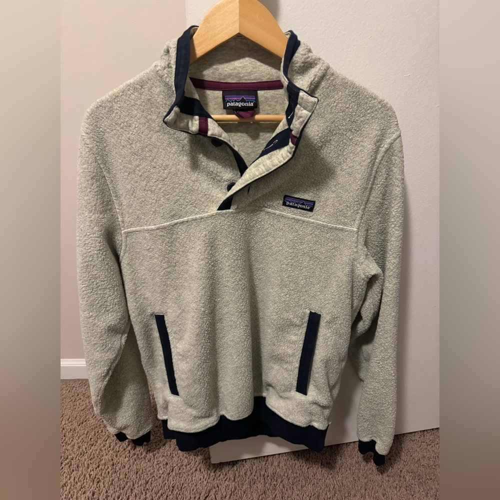 Men’s Patagonia Shearling Button Fleece Pullover Size S